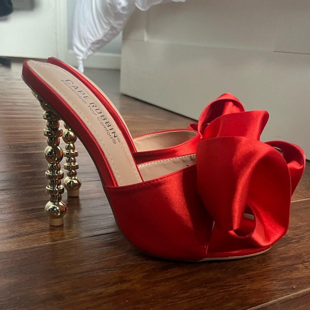 Satin heels